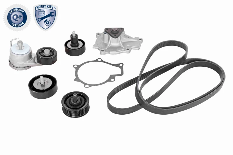 Image of Water Pump + V-Ribbed Belt Kit ACKOJA A52-0512