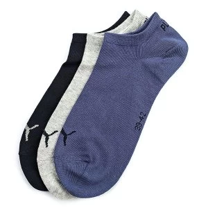 Image of Puma Sneaker Invisible Socks (3 Pairs) UK Size 12-14