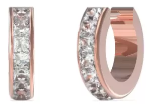 image of Guess UBE03134JWRGT/U Rose Gold Plated 11mm Square Crystal Jewellery