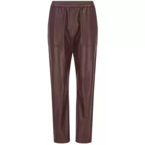 image of Boss Boss Tajogy Leather Trouser - Brown