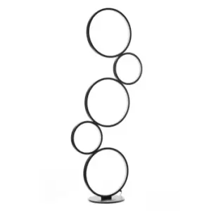 image of Rings LED Integrated Floor Lamp Black