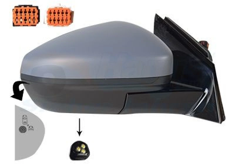 Image of VAN WEZEL Wing mirror VAN WEZEL 3729828