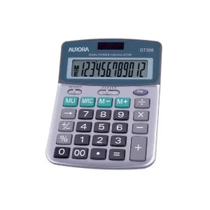 image of Aurora DT398 Executive 12 Digit Semi-Desk Calculator