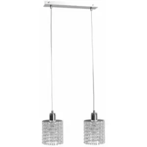 Image of Keter Diament Bar Pendant Ceiling Light Hanging Droplets, 50cm, 2x E27