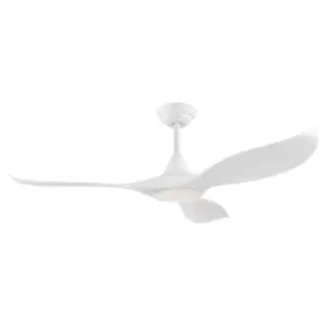 Image of Eglo White Modern Ceiling Fan With Tuneable White Light