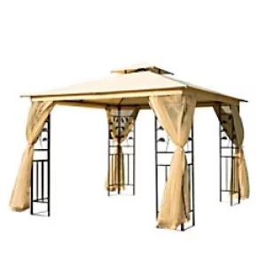 image of OutSunny Gazebo 01-0874 Beige 2650 x 2950 x 2950 mm