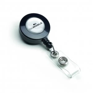 Image of Durable Charcoal Badge Reel Fastener Pack of 10 815258