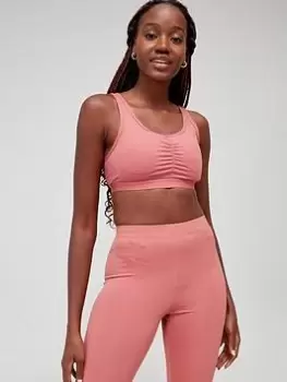 Image of Adidas Yogo Studio Medium Support Bra - Light Red