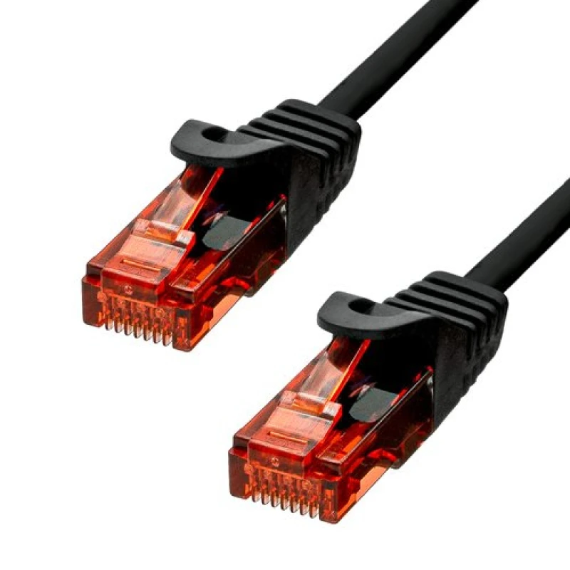 Image of ProXtend CAT6 U/UTP CU LSZH Ethernet Cable Black 75CM