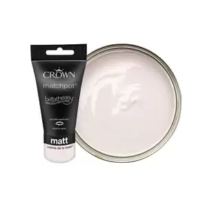 image of Crown Matt Emulsion Paint - Creme De La Rose Tester Pot - 40ml