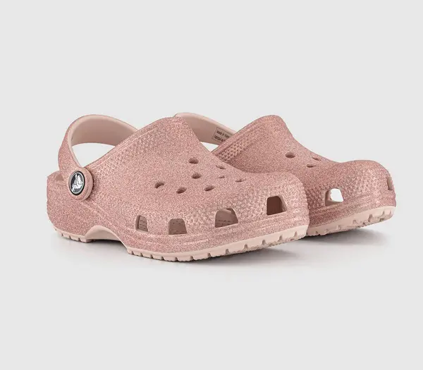 Image of Crocs Kids Classic Clog K Quartz Glitter Brown, 13 youth
