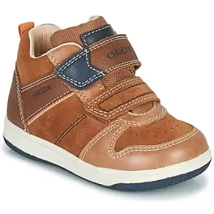 image of Geox NEW FLICK boys's Childrens Shoes (High-top Trainers) in Brown - Sizes 7 toddler,7.5 toddler,8.5 toddler,9.5 toddler