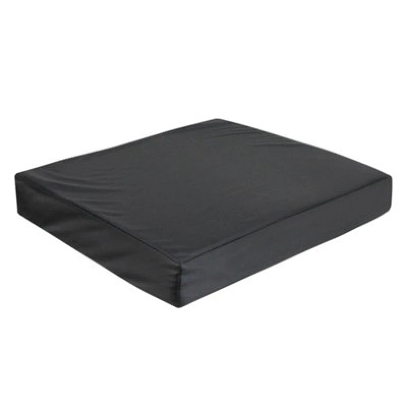 Image of Loops Vinyl Memory Foam Wheelchair Cushion - 16 x 16 x 2" - Wipe Clean Cover Multi
