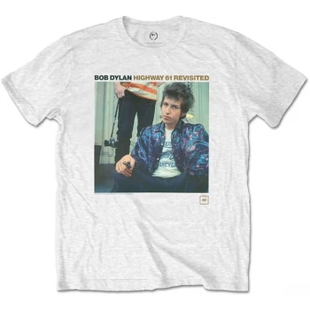Image of Bob Dylan - Highway 61 Revisited Unisex Large T-Shirt - White