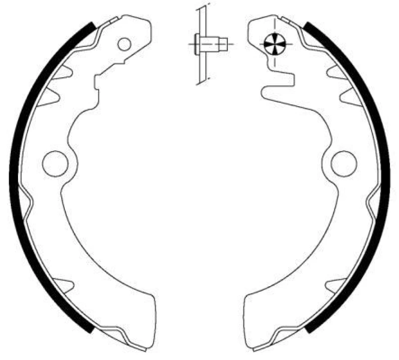 Image of HELLA Brake Shoe Set HELLA 8DB 355 038-231