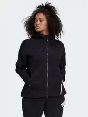 Image of adidas Z.n.e. Sportswear Hoodie (plus Size), Black, Size 2X, Women