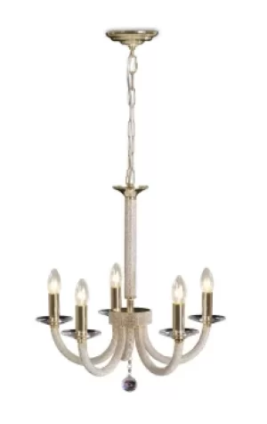 Image of Elena Ceiling Pendant Chandelier 5 Light Gold, Crystal