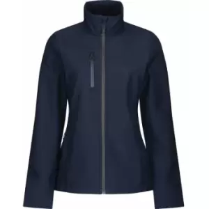 Image of Regatta TRA616 Honestly Made Womens Soft Shell Navy (12) - Navy