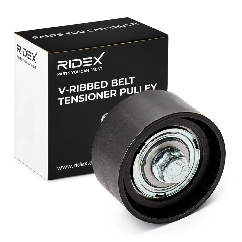 Image of RIDEX 310T0676 Tensioner Pulley Tensioner Pulley,v-ribbed belt (310)