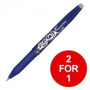 image of Pilot FriXion Rollerball Pen Eraser Rewriter 0.7mm Tip Blue Ref