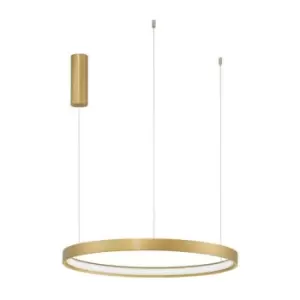 Image of Merano - Guelph Integrated LED Pendant Ceiling Light Brushed Gold Aluminium LED 42W 1512Lm 3000K
