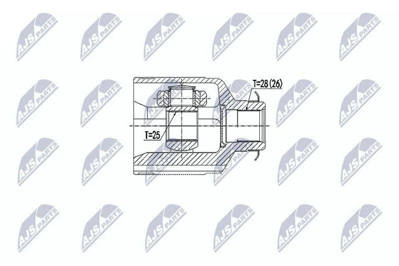 Image of NTY CV joint kit NTY NPW-KA-341
