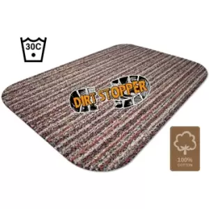 Image of Dirt Stopper Barrier Doormat 75x100cm - Multicoloured Stripe - Multicoloured