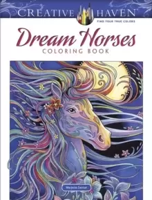 image of Creative Haven Dream Horses Coloring Book