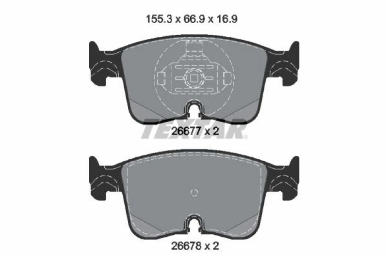Image of Brake pad set TEXTAR 2667701