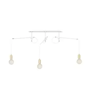 image of Artemis White Pendant Ceiling Light 3x E27