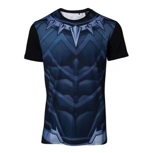 Image of Black Panther - Sublimation Mens Large T-Shirt - Blue