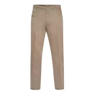 Duke Mens Kingsize Basilio D555 Full Elastic Waist Rugby Trousers (44L) (Stone)