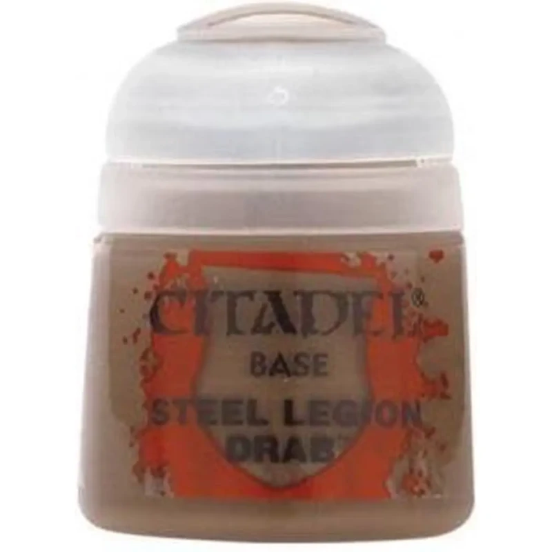 Image of Citadel Games Workshop Colour Base: Steel Legion Drab (12ml) Paint Multi