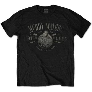 image of Muddy Waters - Electric Blues Vintage Mens Large T-Shirt - Black