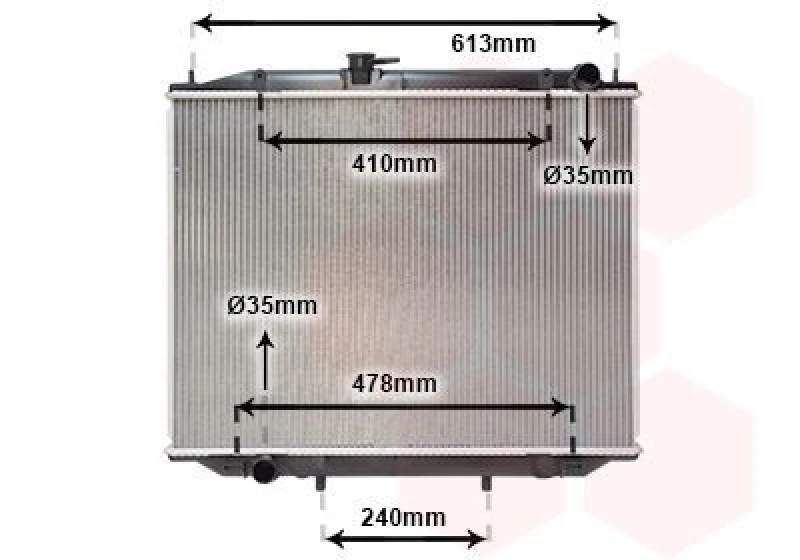 Image of VAN WEZEL Engine radiator VAN WEZEL 13002300