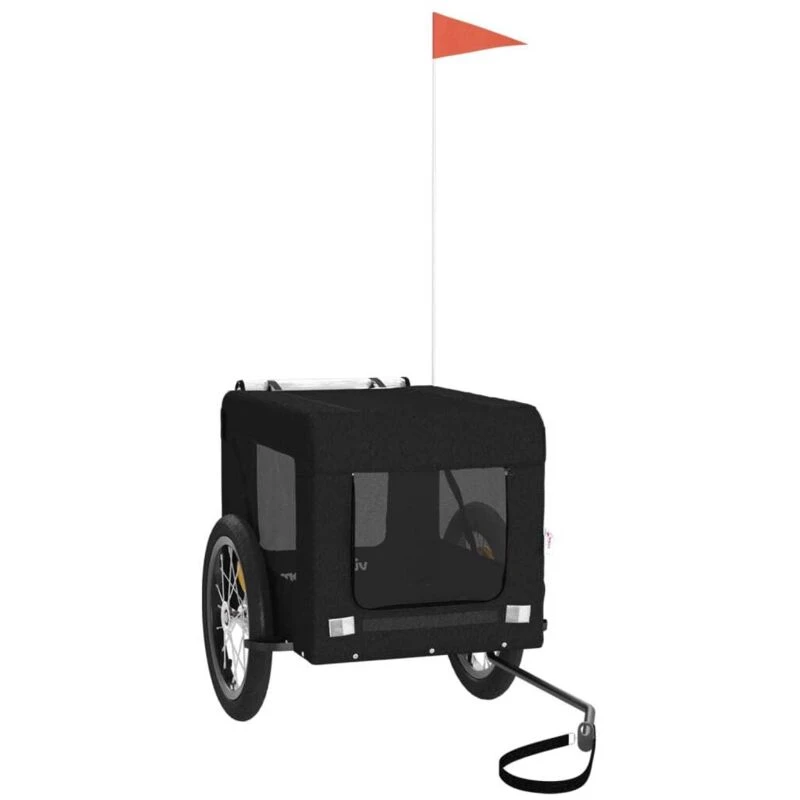 Image of VIDAXL Pet Bike Trailer Black Oxford Fabric&Iron Vidaxl 93919