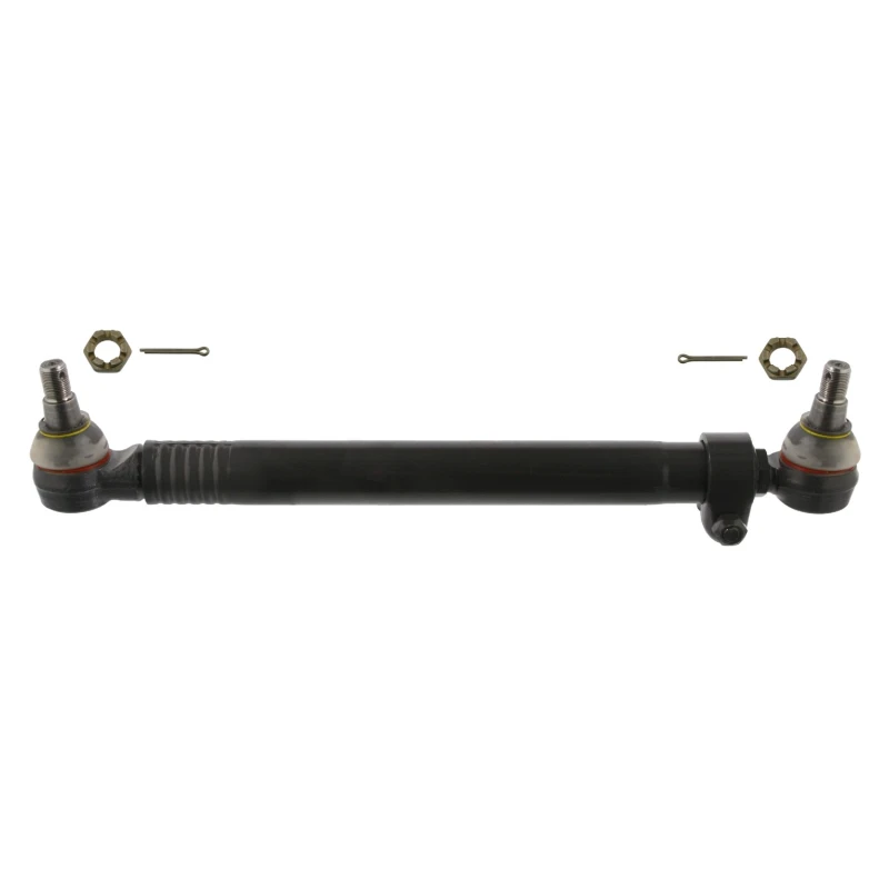 Image of FEBI BILSTEIN 35177 Centre Rod Assembly Front Axle, with crown nut, OE Turbo NEW Centre Rod Assembly (285)