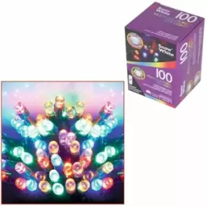 Image of Snow White 100 Battery Operated LED String Timer Lights Christmas Decoration