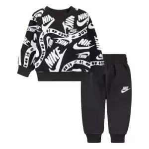 Image of Nike NSW AOP Crw Set Bb41 - Black
