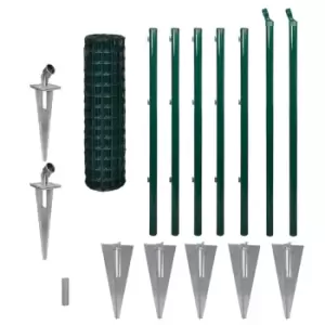 Image of Vidaxl Euro Fence Steel 10X1.0 M Green