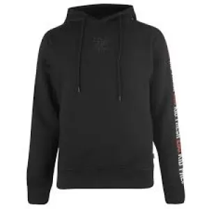 image of Fresh Ego Kid Mens Off Key Tape Over the Top Hoodie - Black