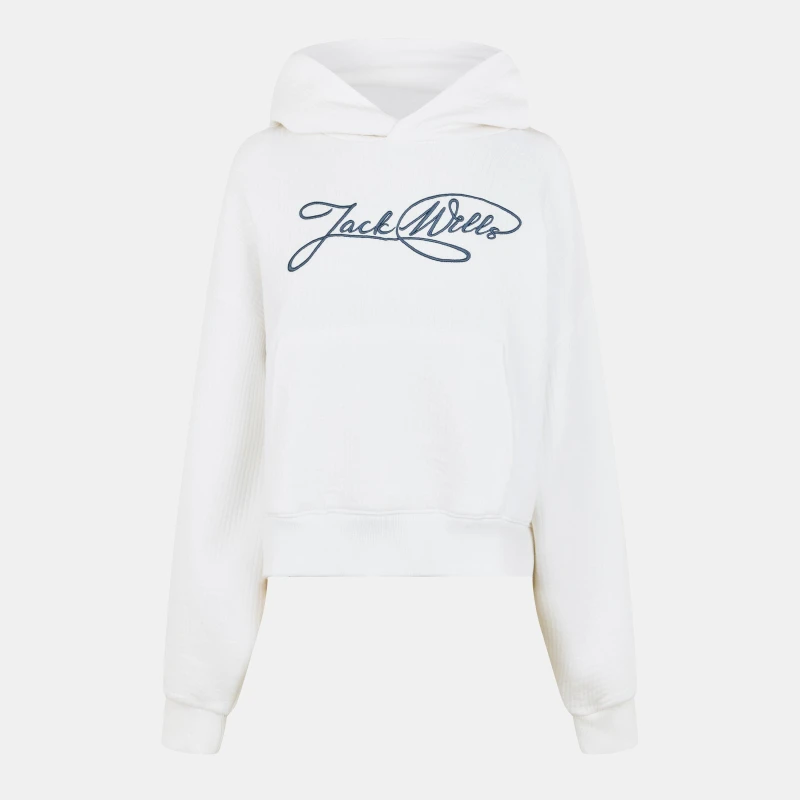 Image of Jack Wills Ottoman Rib Hood Ladies Vintage White female 8 (XS)