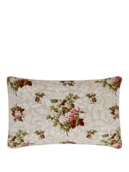 image of Dorma Dorma Antique Floral 100 percent Cotton Sateen 300 Thread Count Housewife Pillowcase Pair