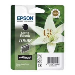Image of Epson Lily T0598 Matte Black Ink Cartridge