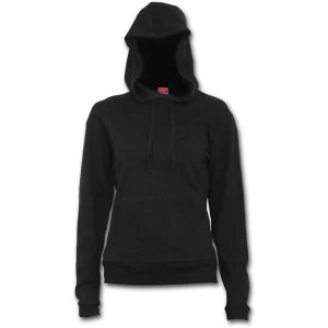 Image of Metall Streetwear Street Ribbed Large Hood Womens X-Large Hoodie - Black
