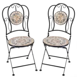 Image of Mosaic Chair Malaga 2Pcs with Metal Frame