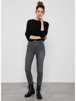 Image of Mint Velvet Denver Biker Jeans - Grey