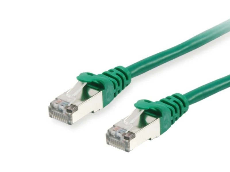 Image of Equip Cat.6A S/FTP Patch Cable. 0.5m. Green