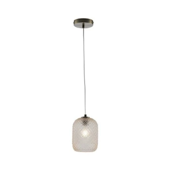 Image of Fan Europe Lighting - Fan Europe ASHFORD Dome Pendant Ceiling Light Amber 15x20cm