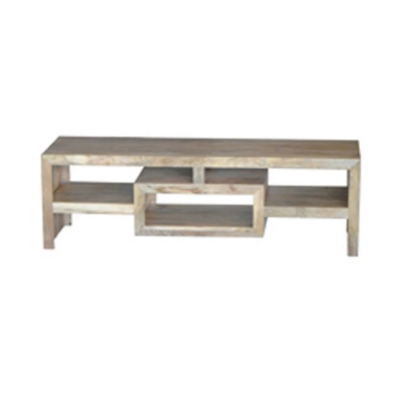 Image of Jaipur Furniture Ltd Yoga Large Plazma Unit - Mango Wood - L40 x W145 x H45cm - Light Finish in Brown Brown Unisex